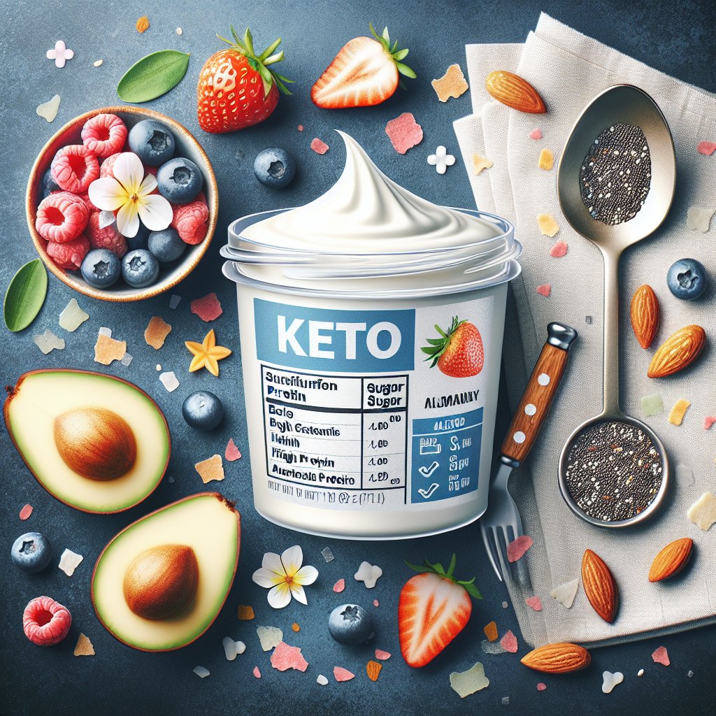 Vibrant keto-friendly breakfast with Too Good Yogurt and fresh ingredients