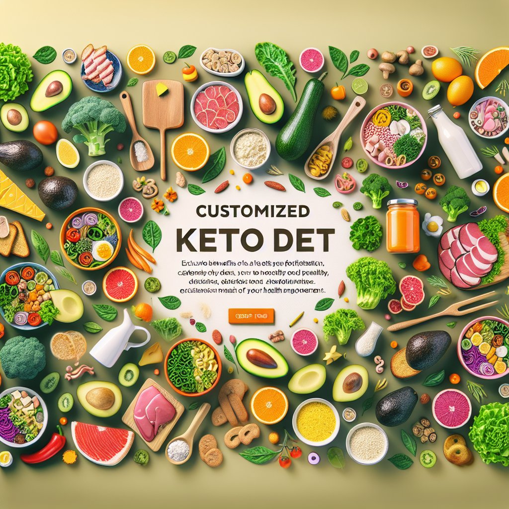 Vibrant and diverse array of keto-friendly foods showcasing personalized meal options for different dietary preferences.