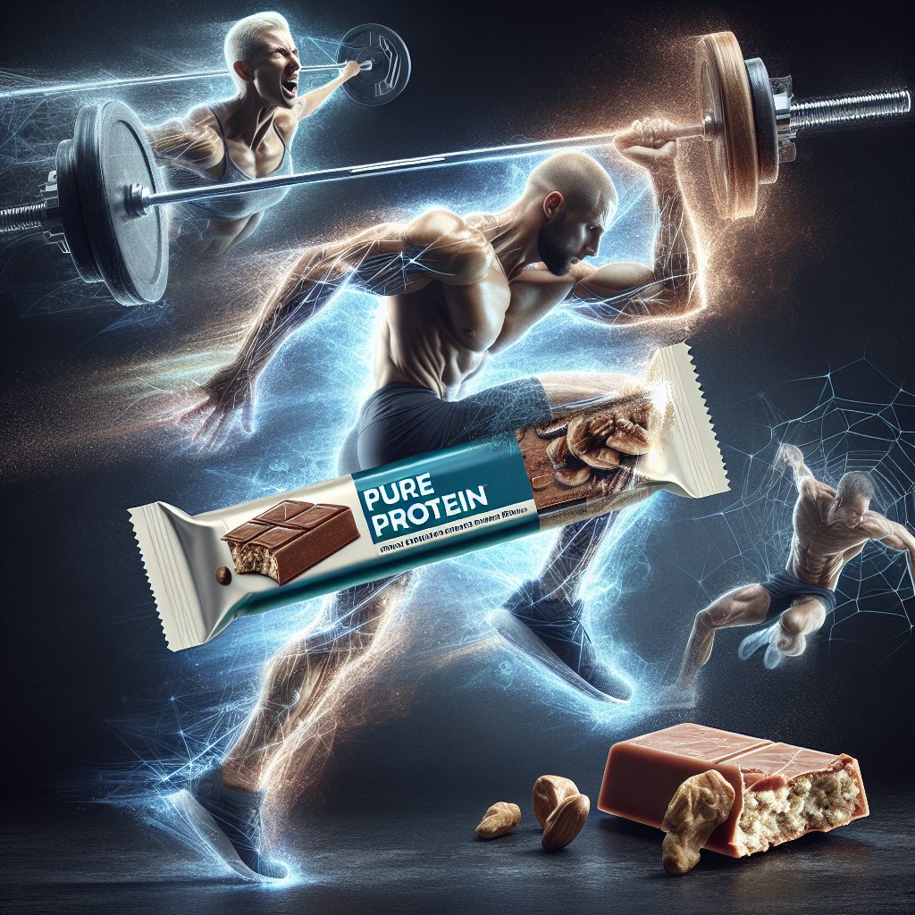 Person lifting weights with a Pure Protein Bar as a post-workout snack for muscle recovery on a keto diet.