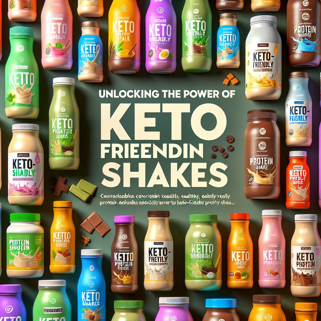 Vibrant display of popular keto-friendly protein shake brands showcasing convenience, health, and vitality.