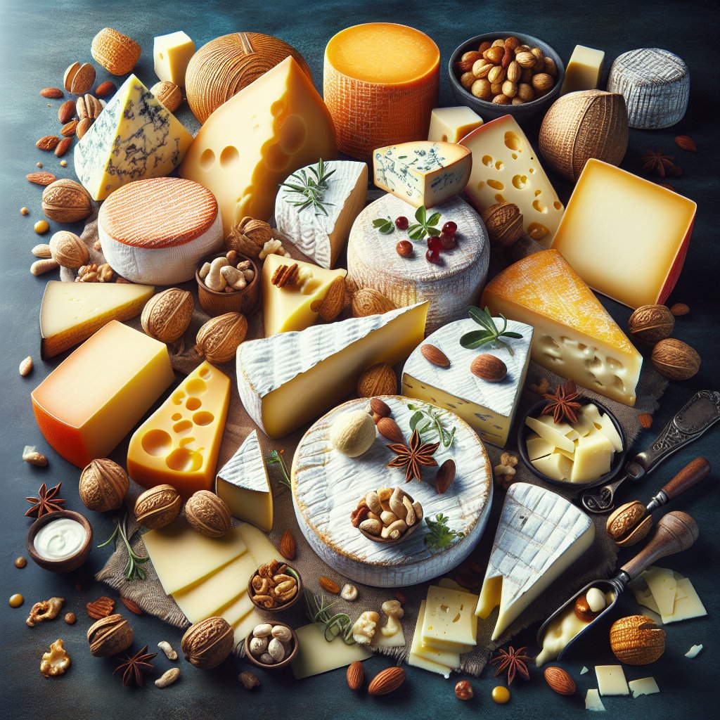 Assortment of mouthwatering high-fat, low-carb cheeses for a keto lifestyle