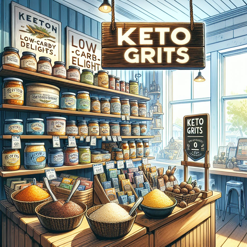 Colorful and inviting keto grits display at local specialty store