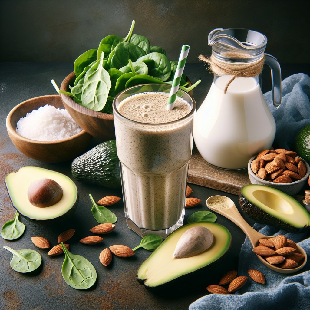 Vibrant protein shake with keto-friendly ingredients