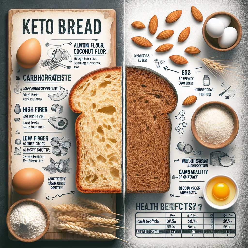 Comparing keto bread and traditional bread in terms of nutritional value and health benefits