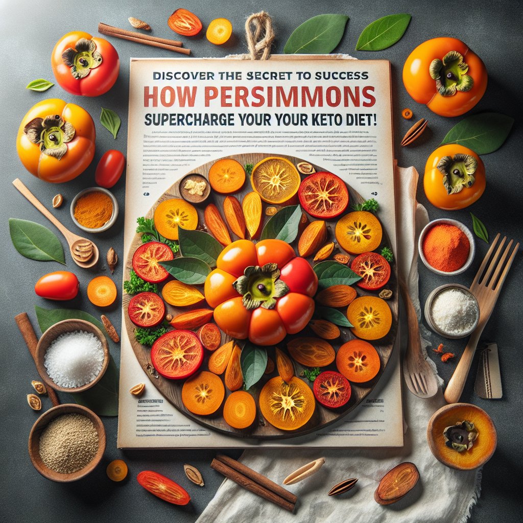 Vibrant and inviting keto-friendly meal featuring persimmons