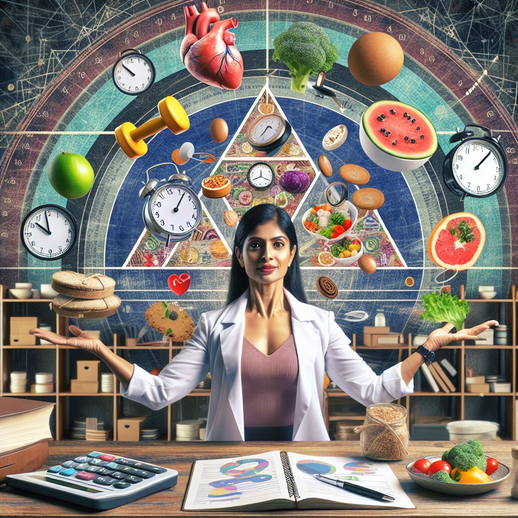 Person juggling various elements representing personal goals, lifestyle, and health conditions for choosing the best keto diet plan.