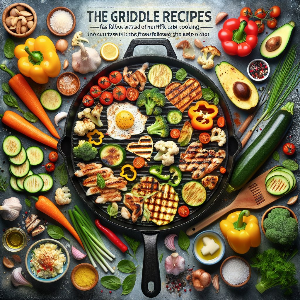 Colorful keto griddle recipe sizzling with healthy ingredients