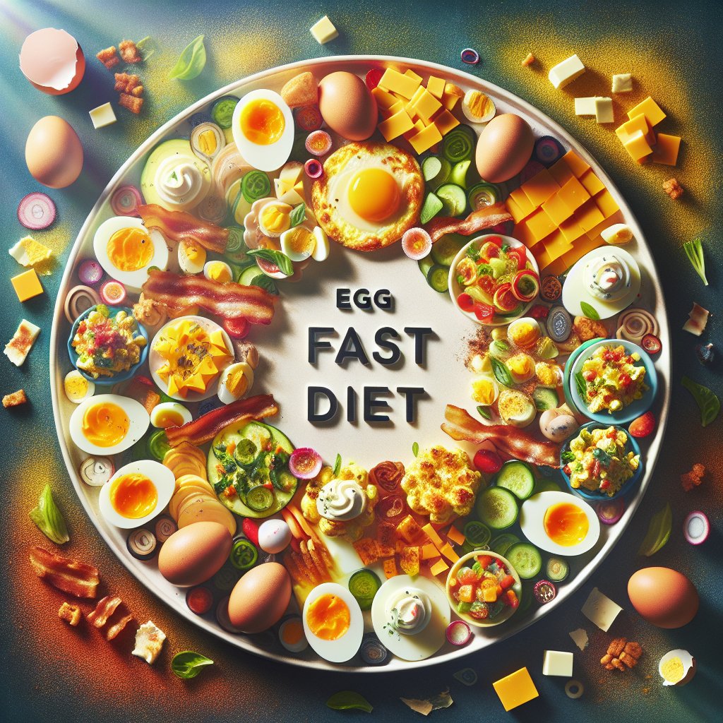 Variety of egg-based dishes including scrambled eggs, egg frittata, and deviled eggs with bacon, showcasing the essence of the egg fast diet