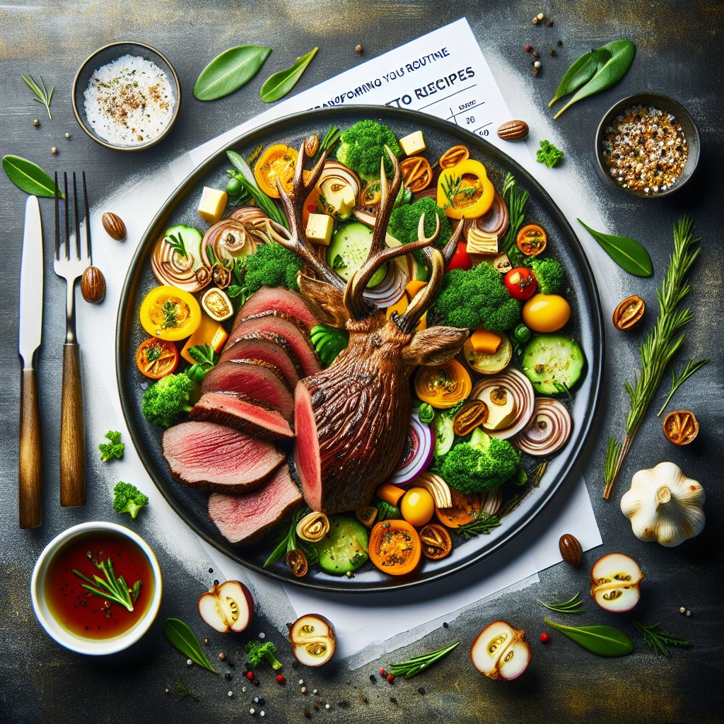 Beautifully plated venison dish with keto-friendly vegetables, showcasing a perfect fusion of flavors for a nutritious meal.