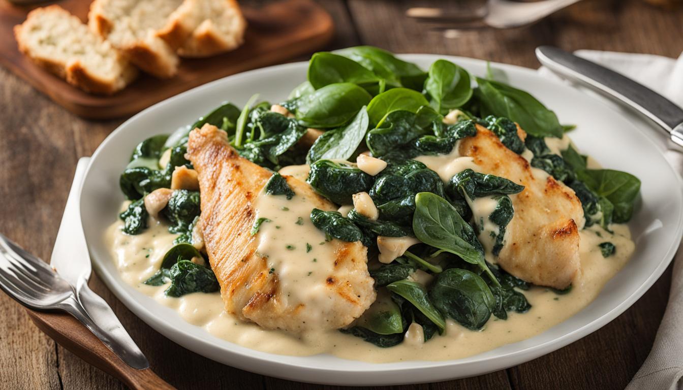 creamy chicken and spinach skillet