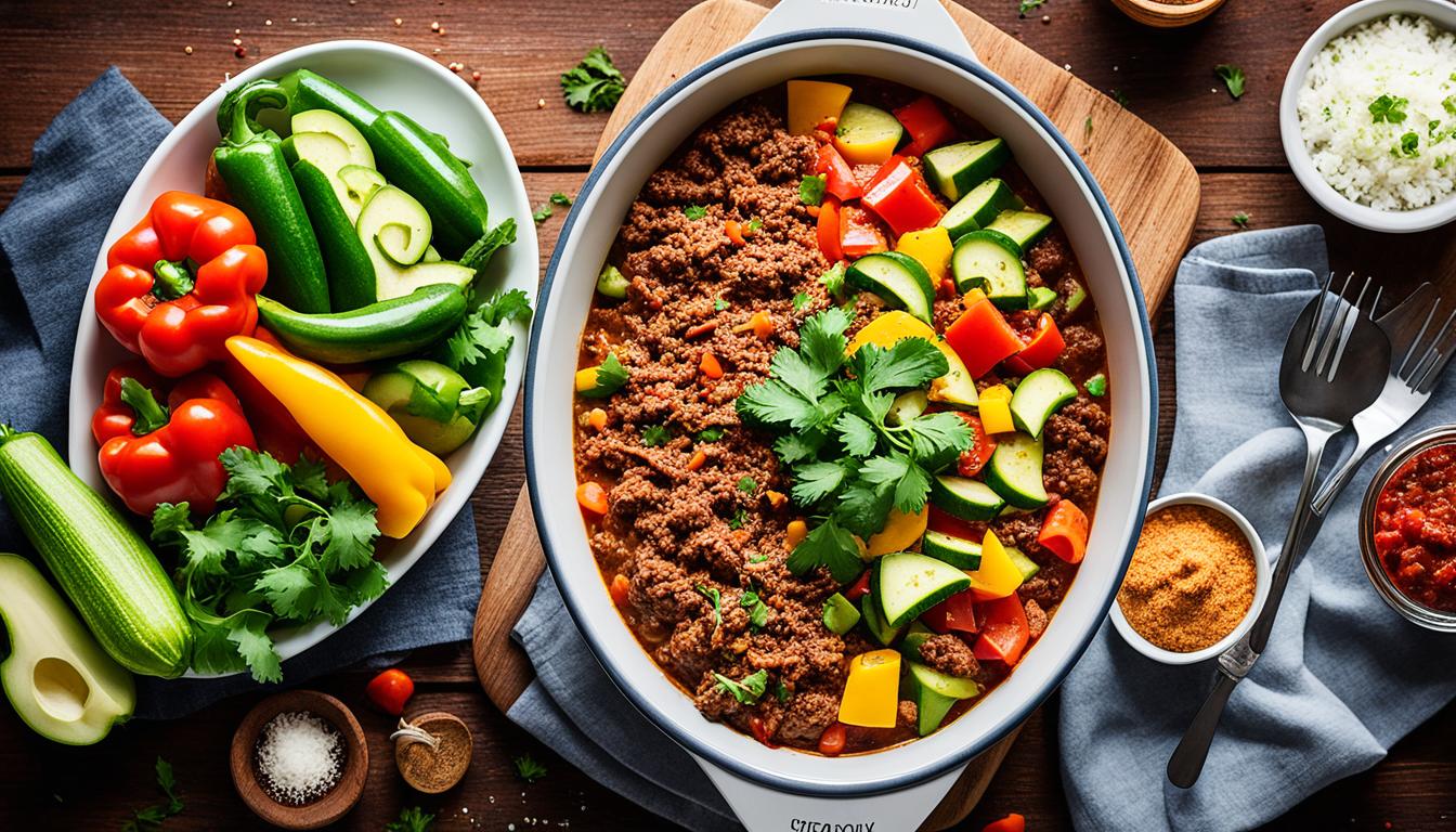 Keto Slow Cooker Taco Ground Beef Casserole Recipe