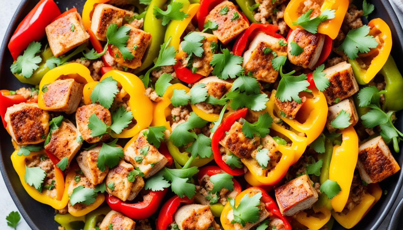 keto-friendly chicken sausage stuffed peppers