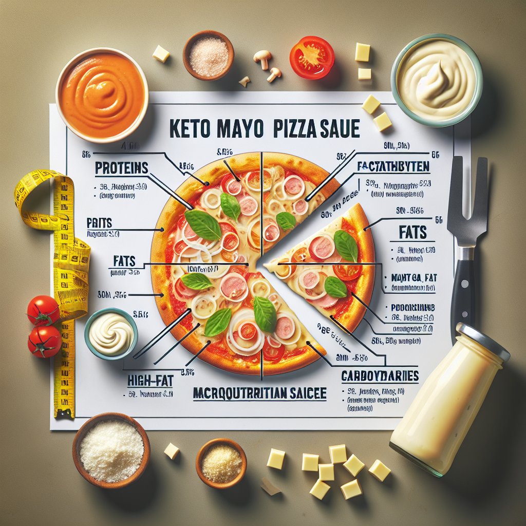 Visual breakdown of macronutrient composition - high-fat, low-carb keto mayo pizza sauce